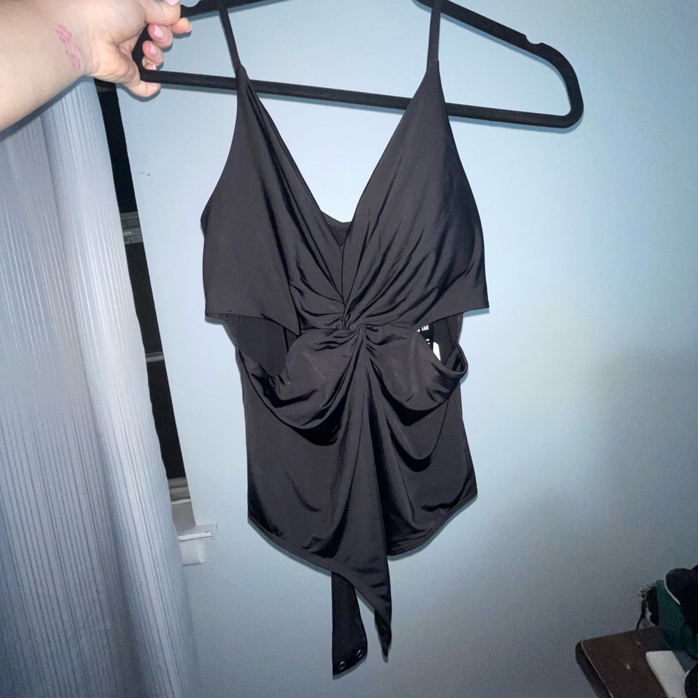 Express Black body contour bodysuit Small